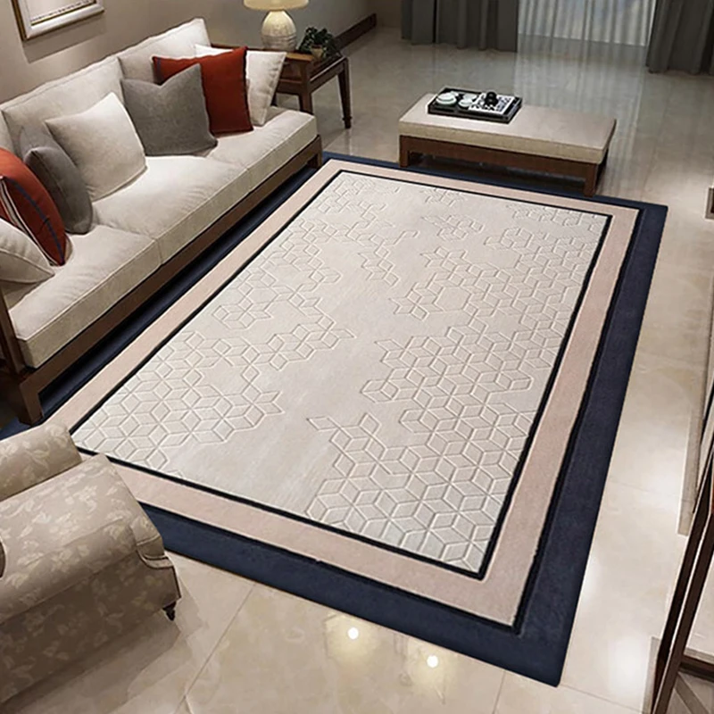

Modern 100% Wool Carpets For Living Room Simple Thick Area Rugs For Bedroom Rugs And Carpets Floor Table Tea Soft Mat