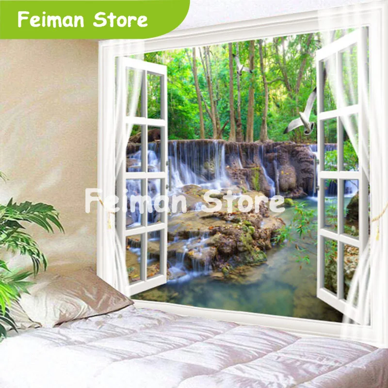 Красивый настенный гобелен ЛЕС красивый водопад Hd пейзаж пляжное полотенце