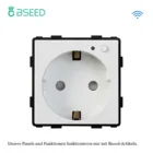 Умная розетка без панели BSEED, розетка европейского стандарта с Wi-Fi, с управлением через приложение Google Smart Life и синей подсветкой, для творчества