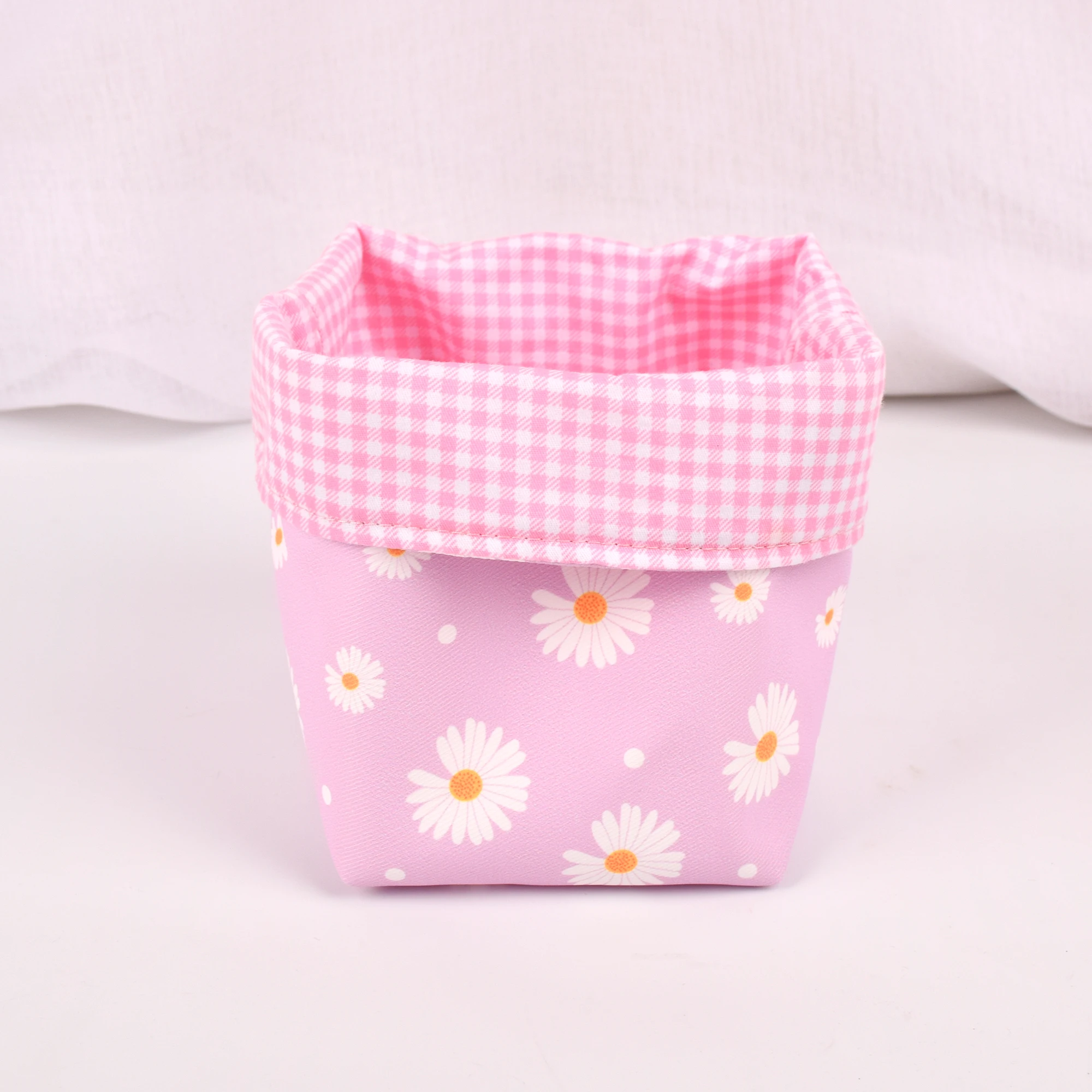 Корзина из ткани двусторонняя корзина ручной работы блюдо для конфет домашний