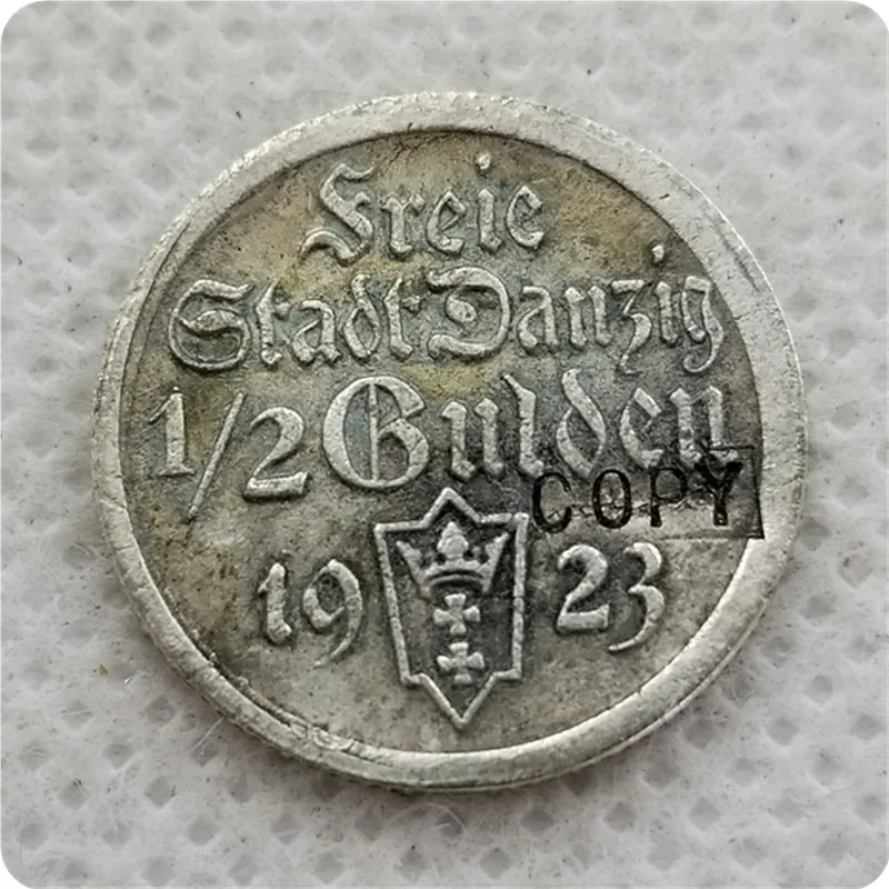 Серебряная монета Danzig Free City коллекционные монеты 1/2 гульден 1923 копия памятных