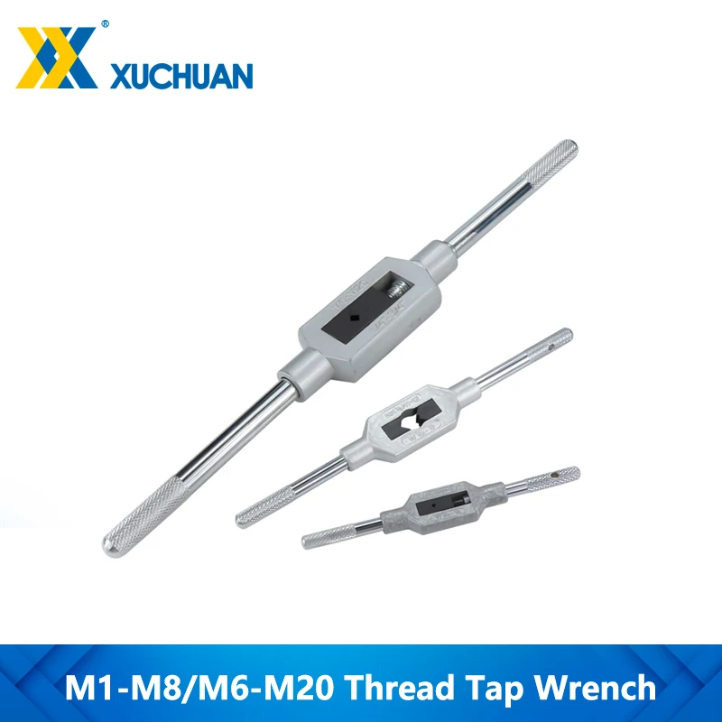 Thread Tap Wrench Drill Hand Tapping Tools Metric  For Metalworking M1-M8/M6-M20 Screw Wrench Adjustable Hand Taps Holder
