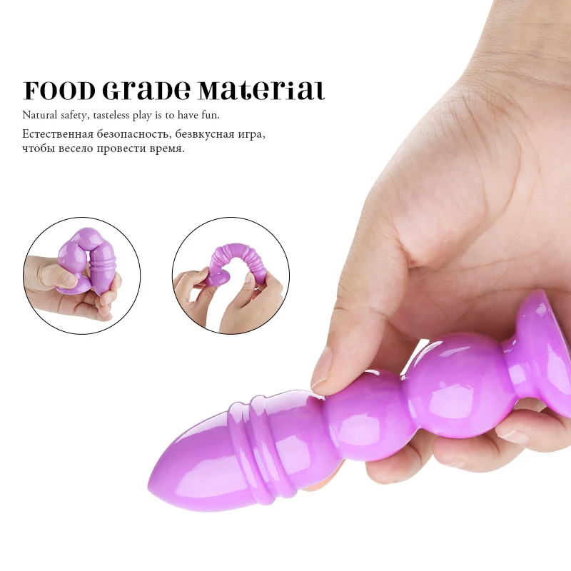 Массажер простаты для мужчин, анальный дилдо, пробка в задницу из силикона, унисекс, секс-игрушки для ануса, стимуляция точки G и клитора, продукты для мастурбации.