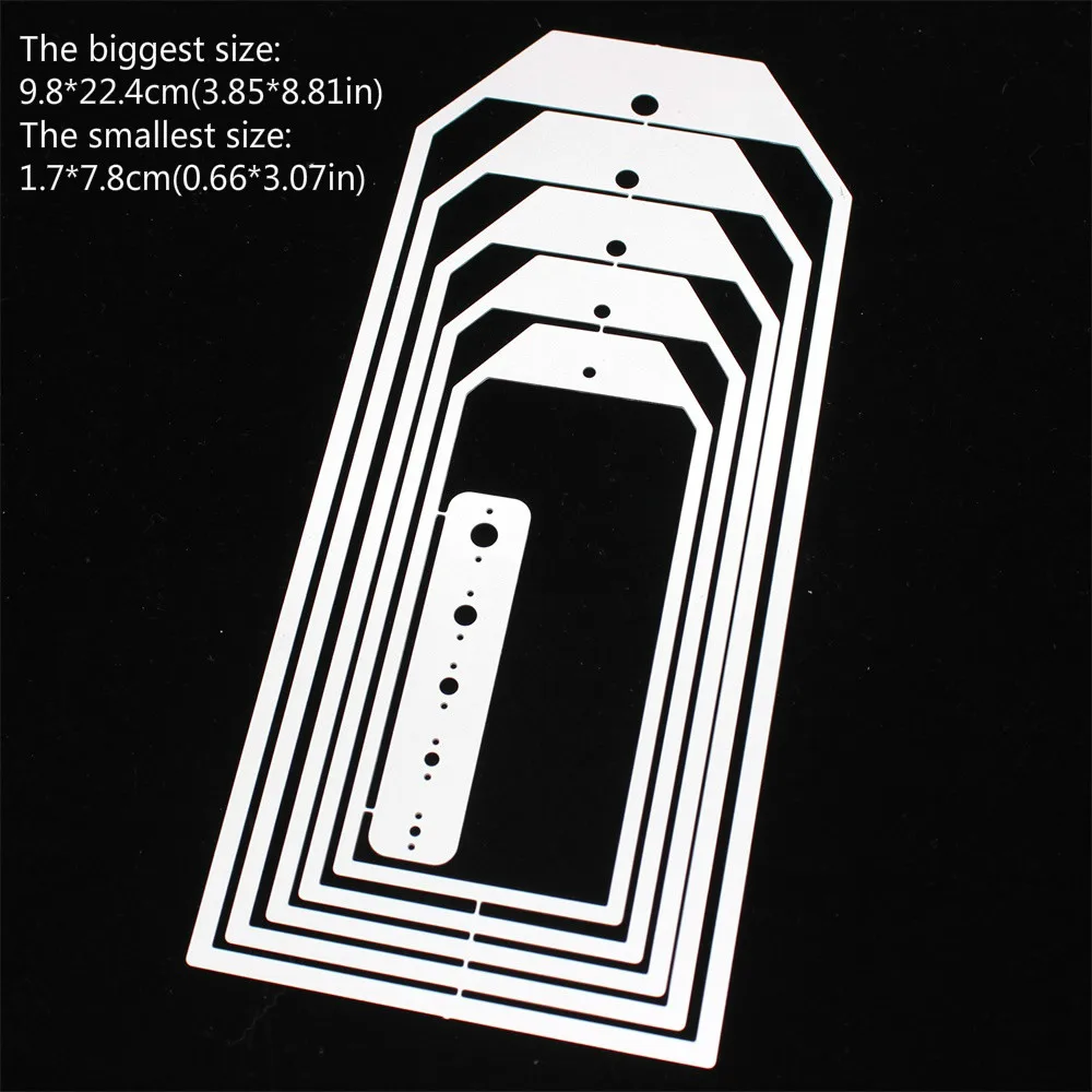 

KSCRAFT Classic Slimline Tags Metal Cutting Dies Stencils for DIY Scrapbooking Decorative Embossing DIY Paper Cards