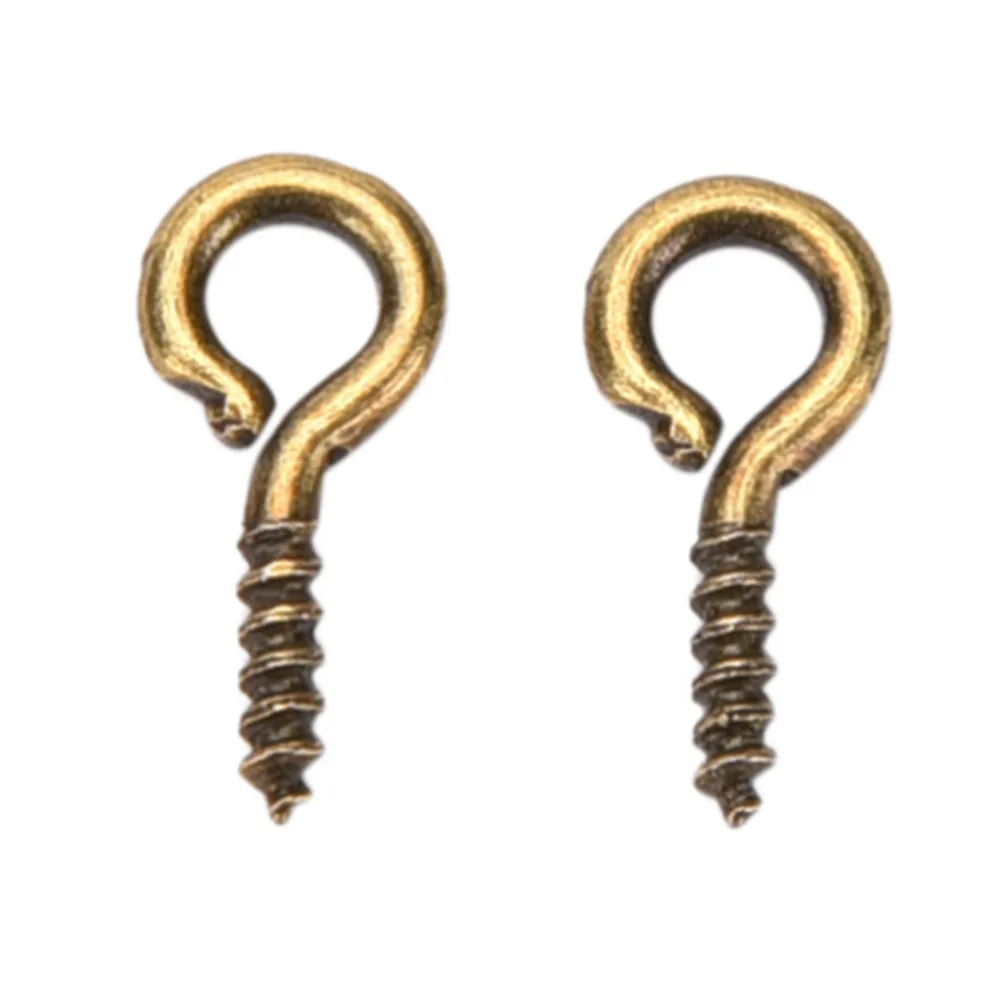 

100pcs 8mm 10mm Small Sheep Eyes Nail Screw Gold/ Color For Beaded Pendant Jewelry Findings Jewelry Accessories
