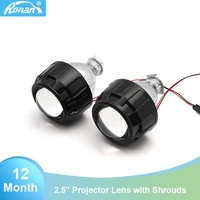 2 5inch bi xenon hid projector lens silver black shroud using h1 bulb h4 h7 accessory retrofit motorcycle car headlight