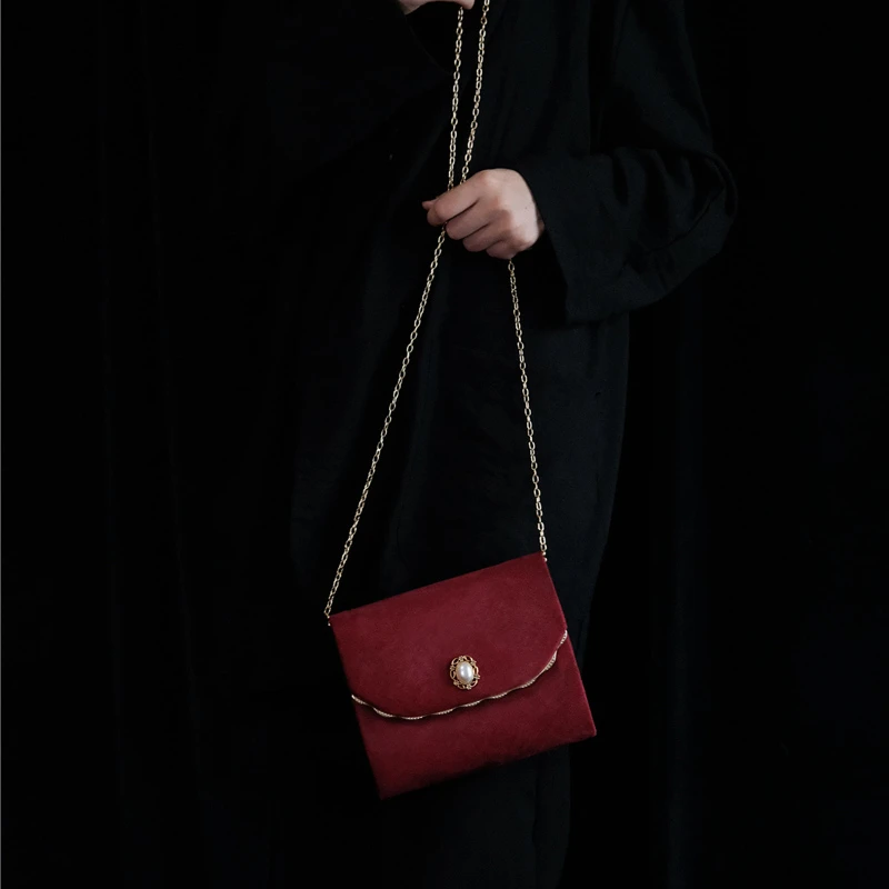 

Women Bags Vintage Shoulder Bags Mini Pearl Chain Handbags Luxury Evening Bag Handmade Wedding Bridal Fashion Ladies Purse