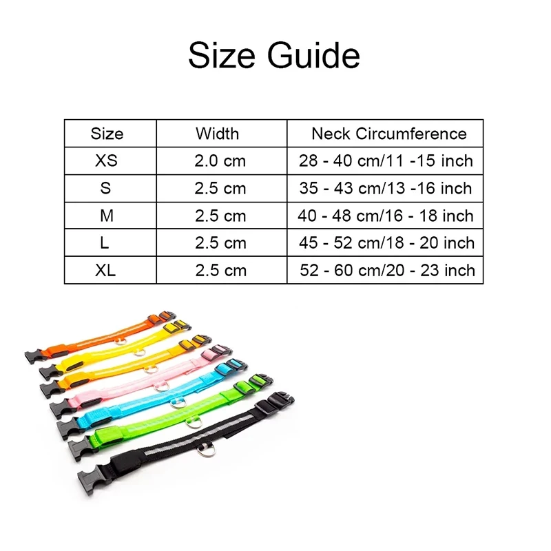 

USB ChargingLED Pet Dog Collar,Night Safety Flashing Glow In The Dark Dog Leash,Dogs Luminous Fluorescent Collars Pet Supplies