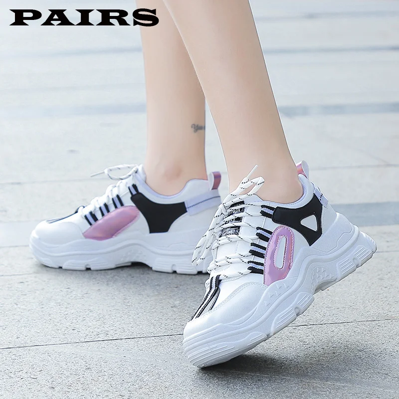 2019 Осенняя Повседневная обувь женская из вулканизированной резины на шнуровке с