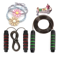 2 pack high quality jump rope%ef%bc%8cworkout skipping exercise%e2%80%82fitness%ef%bc%8cjumping rope %e2%80%82for adults%e2%80%82women men kids%ef%bc%8cwith hair tie