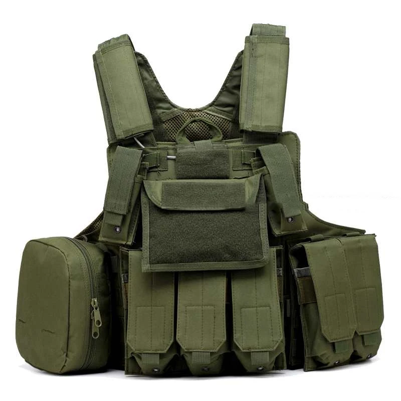 Tactical Vest Armor Combat Military Airsoft Vest with Magazine Pouches Outdoor Paintball Releasable Plate Hunting Clothes Gear