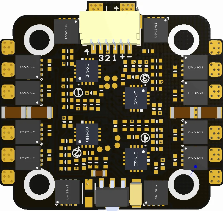 Skystars 20A 4 в 1 2-4S BLHeli_S/Dshot 600 ESC электронный регулятор скорости для RC гоночного дрона квадрокоптера аксессуары