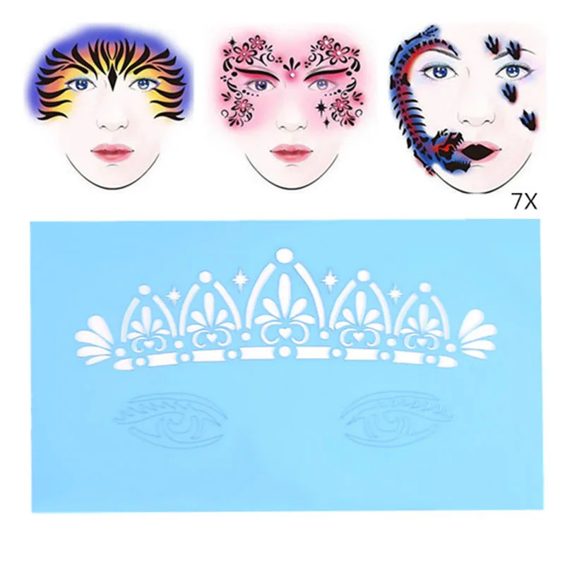 Наклейки для татуировок 7 видов стилей трафарет боди арт макияж лица шаблон