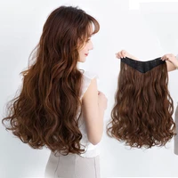 long black wavy culry hair extension for women 24 natural female brown wigs heat resistant synthetic fake hair mumupi
