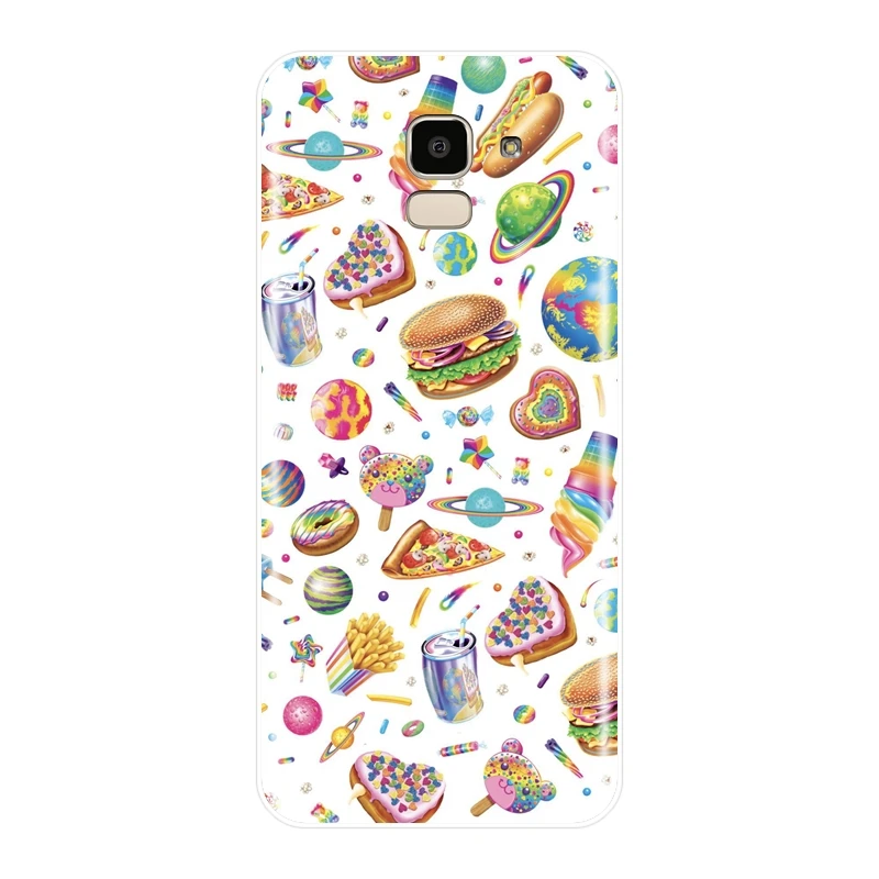 Задняя крышка для Samsung Galaxy J4 J6 J8 Plus милый мультяшный чехол телефона силиконовый J3