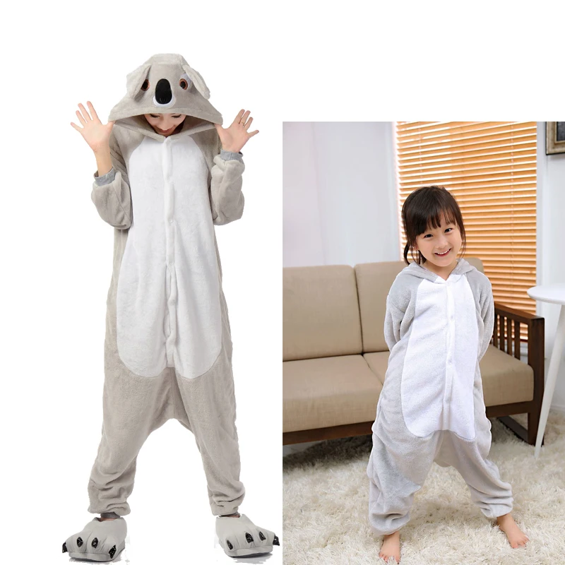 Детские пижамы кигуруми в виде животных зимняя теплая Пижама для мальчиков и