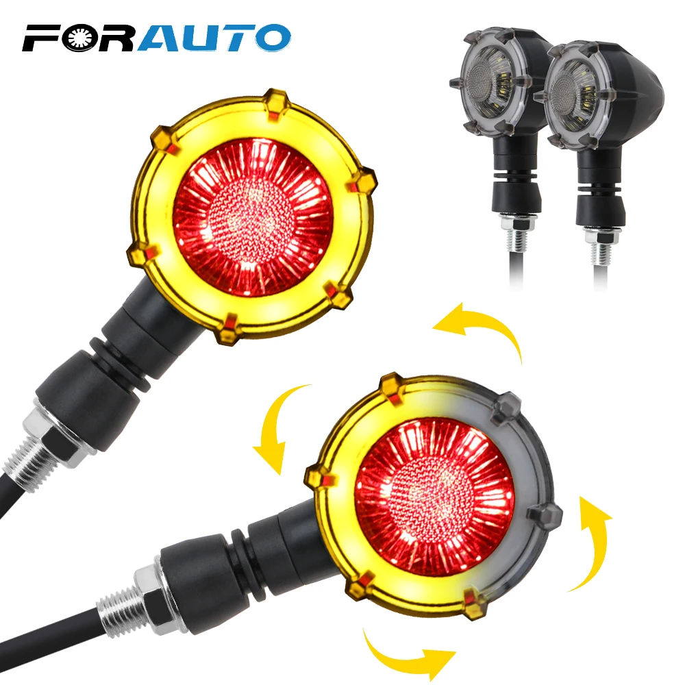 

1 Pair DRL LED Flashers Motorcycle Turn Signal Warning Lights Rotating Flowing Signal Lamp Daytime Running Light Universal
