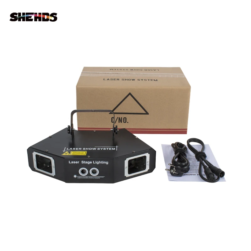 Лазер Gobo с четырьмя глазами красный зеленый синий лазерный DMX512 сценический