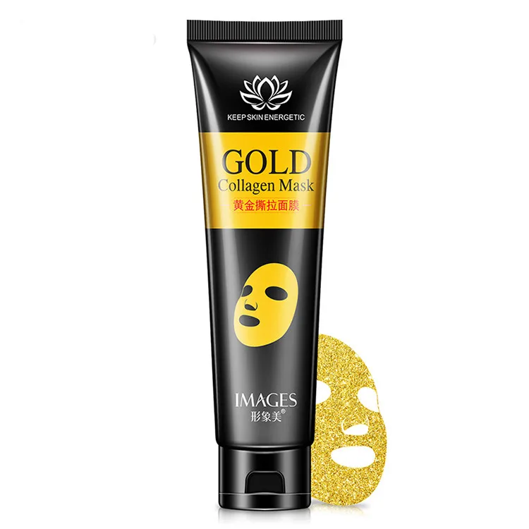 IMAGES 24K collagen gold face mask Anti-Aging moisturizing remove blackhead peel off korean makeup |