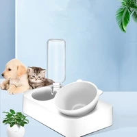pet bowl feeder bowl dog bowl cat food water bowl fountain double bowl drinking raised stand dish bowls with pet supplies