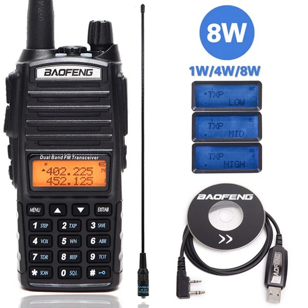 Baofeng UV-82 Plus 8 Вт Высокая мощность Двухдиапазонная рация VHF/UHF 10 км длинный диапазон UV82 двухстороннее Ham CB Любительское портативное радио - Цвет: Picture 3