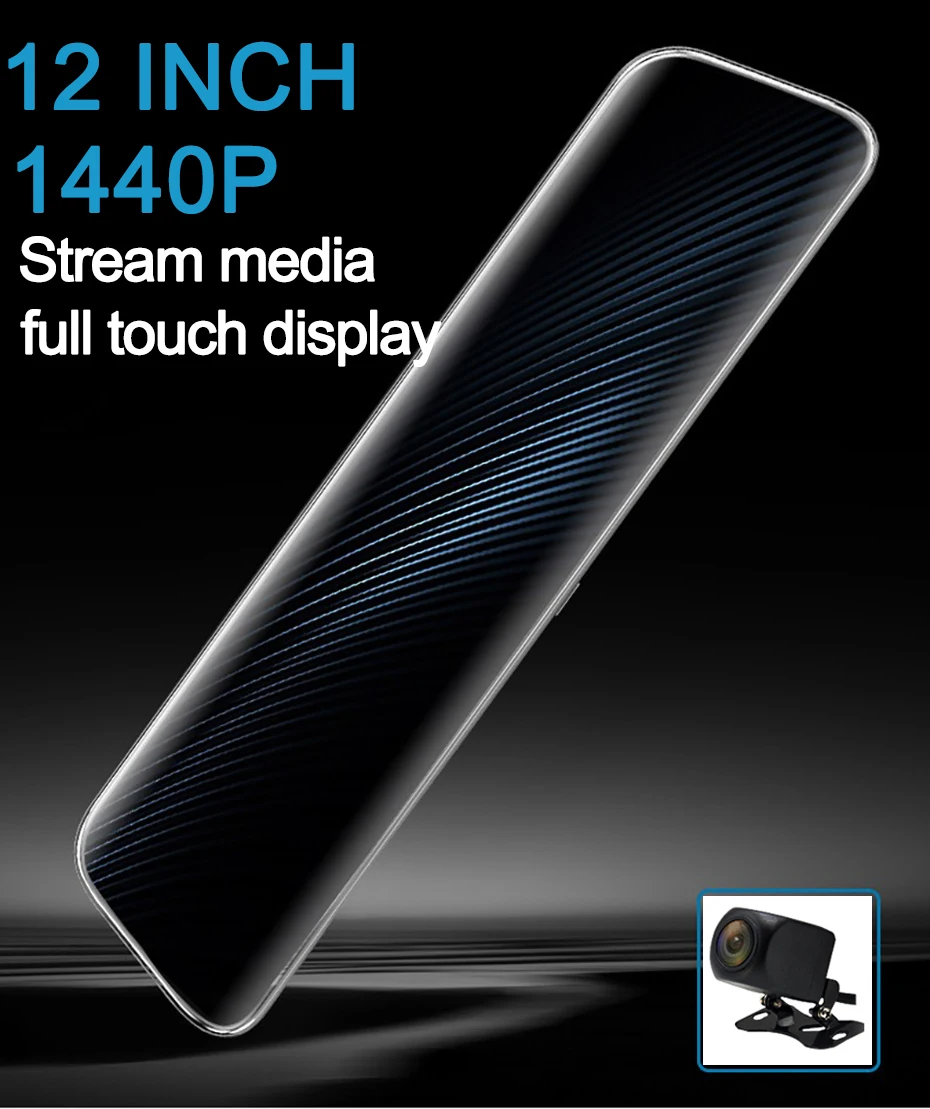 2K видео 1" поток автомобиля зеркало заднего вида DVR 2.5D экран супер ночного видения видеорегистратор камера видео рекордер двойной Cam Регистратор