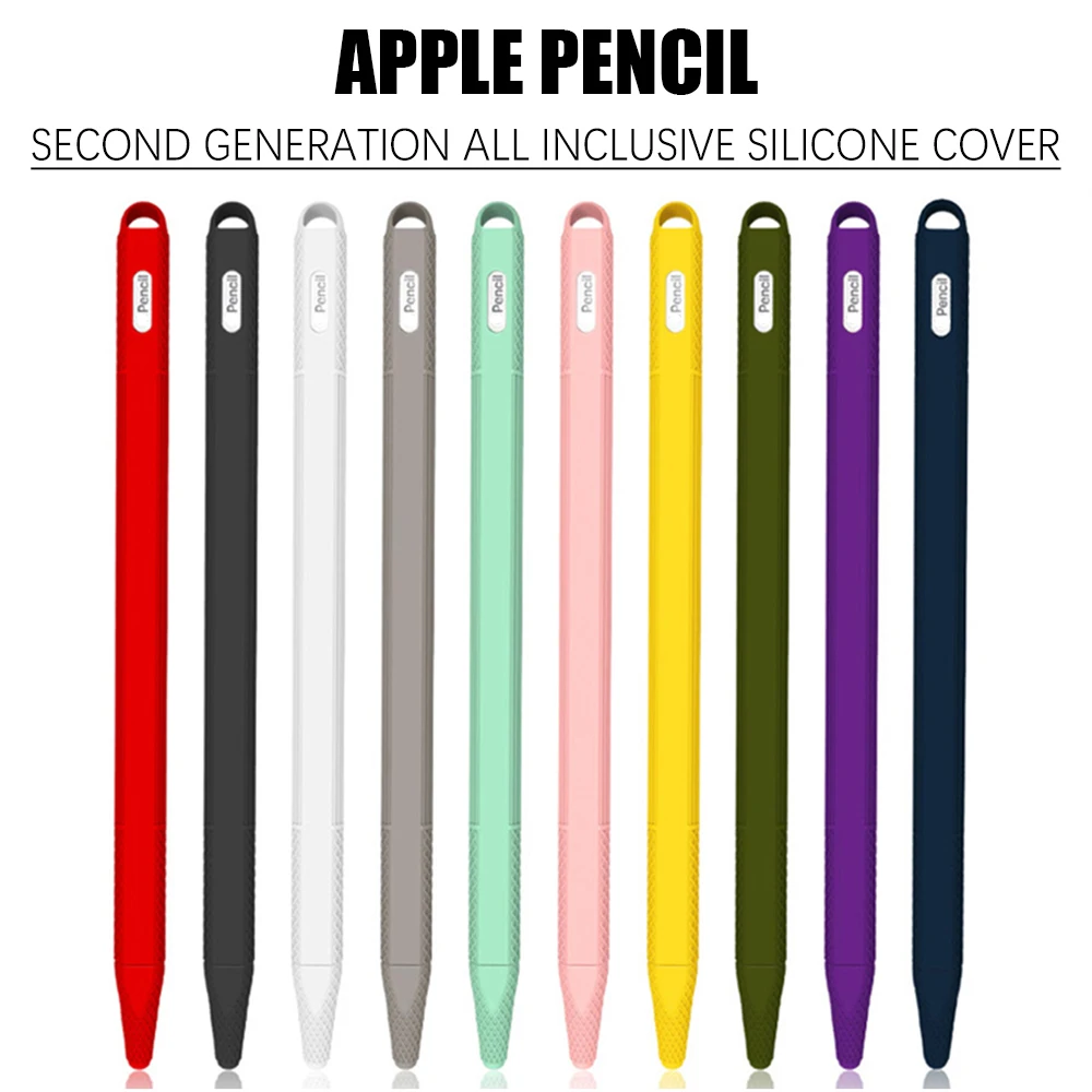 Мягкий силиконовый чехол для Apple Pencil 2-го поколения, крышка с наконечником, держатель для планшета, стилус, чехол, аксессуары для телефона