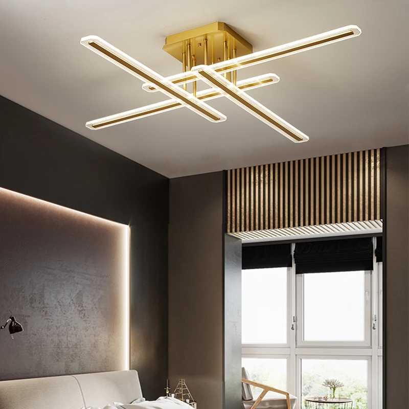 

Modern Simple and Light Luxury Line Ceiling Lamp 2020 New Lamp in the Living Room Led Cool Creative Study Bedroom Light