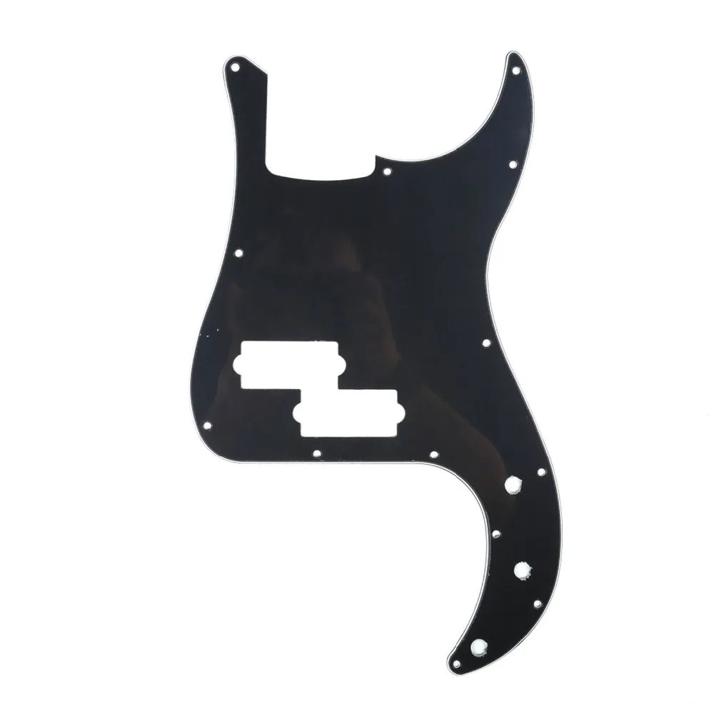 Musiclily 13 отверстие P бас накладки для Fender американский/мексиканский стандарт точность бас, 3 ply черный