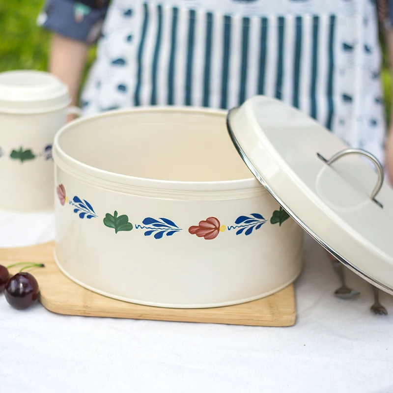 Small Round Home Sealed Storage Tank Snack Baking Jars Melon Nuts Cookie Sundries Box with Moisture-proof Sealing Ring | Дом и сад