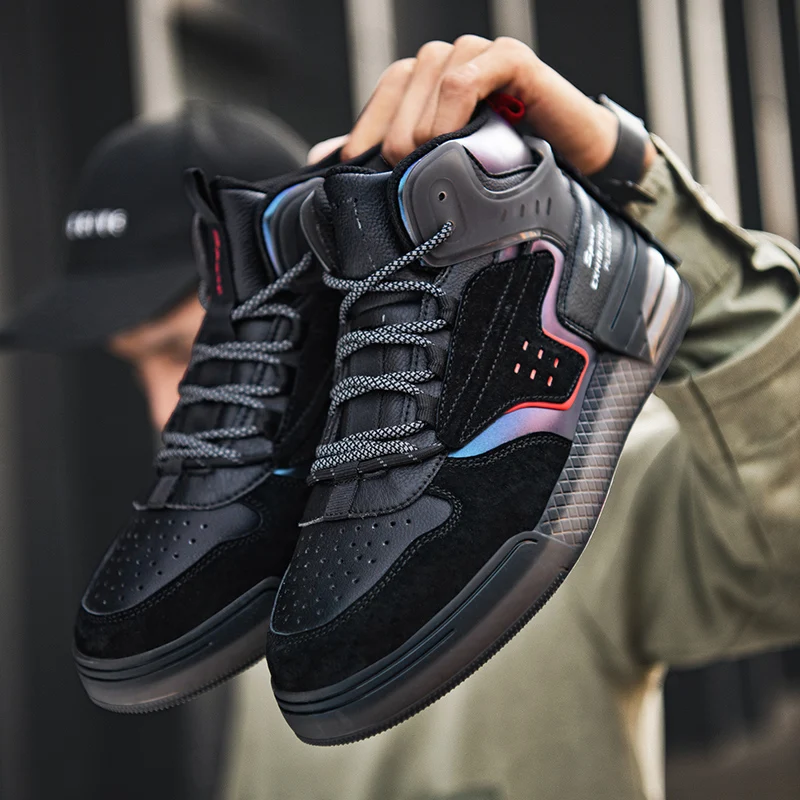 

2021 new fashion running shoes high-top non-slip wear-resistant casual sneakers