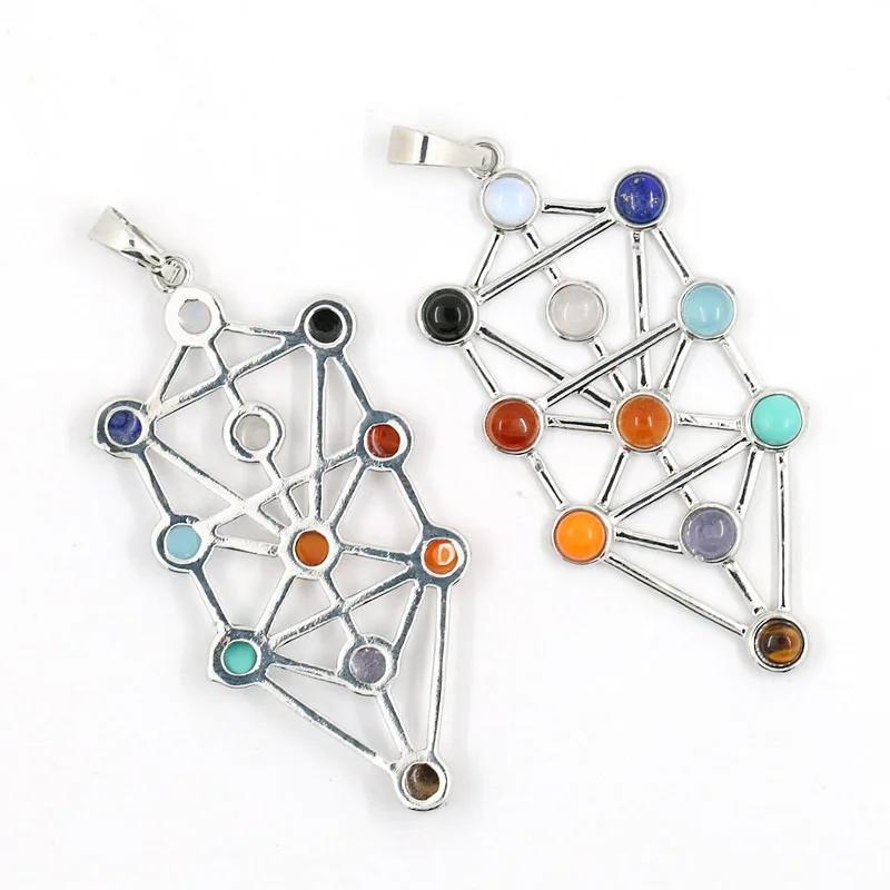 Ожерелье из натурального полудрагоценного камня подвеска для мужчин и женщин