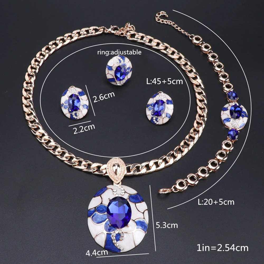 Женские винтажные Ювелирные наборы CYNTHIA элегантное подвесное ожерелье серьги