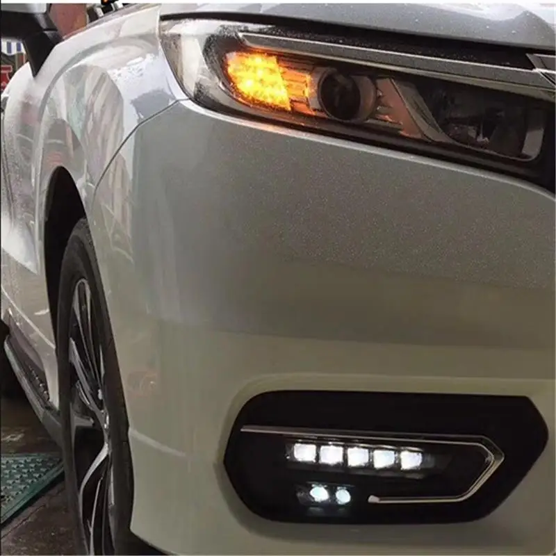 Drl Automovil Cob дневные ходовые авто лампы Автомобильные светодиодные фары передние противотуманные задние Автомобильные фары в сборе 17 для Honda Avancier