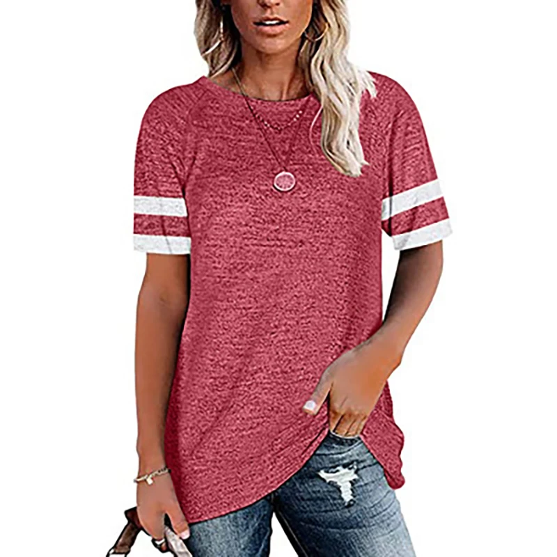 

Women Elegant Short Sleeve Solid Blouse Shirts Summer O-Neck Pullover Blusa Lady Casual Sweet Shirt