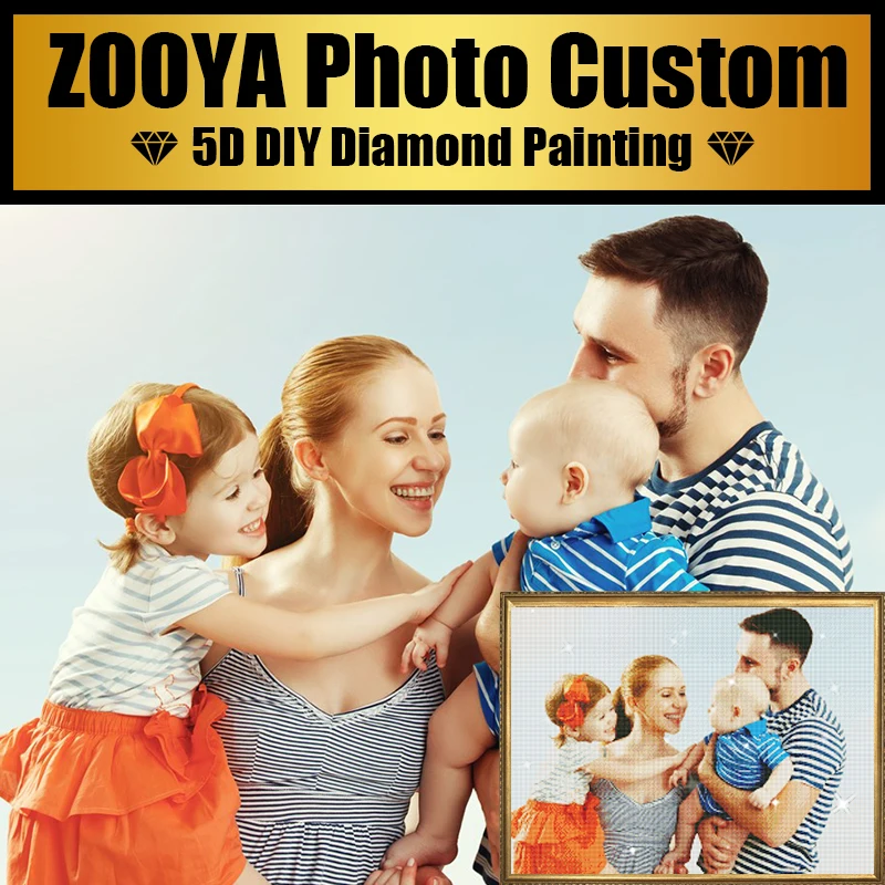 Zooya полноразмерная алмазная живопись вышивка 5D сделай сам фотографии себе