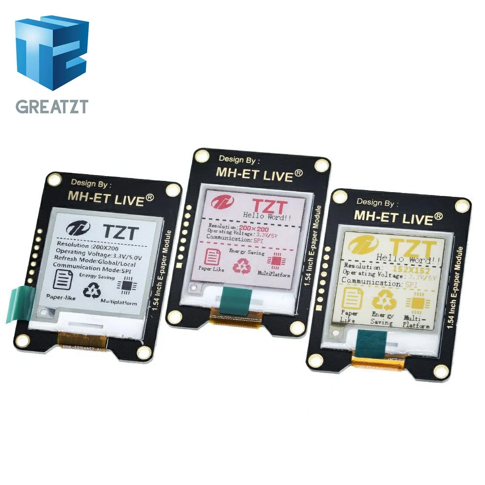 Модуль электронной бумаги GREATZT 1 54 дюйма E Ink экран дисплея EInk SPI поддержка