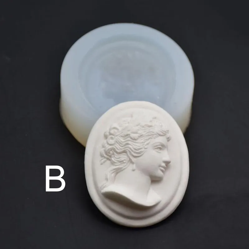 Леди Портрет ароматерапия свечи формы девушка голова фигурка гипс силиконовая