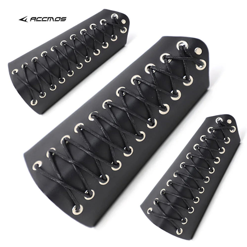 

1PC Archery Arm Guard Leather Laces Protector Hunting Bow To Protect Black Bow and Arrow Accessories