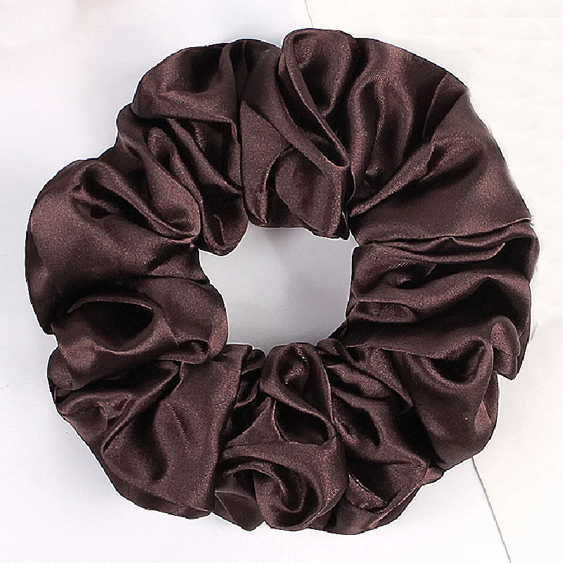 Черно белые шелковые резинки для волос аксессуары атласные Стрейчевые держатели