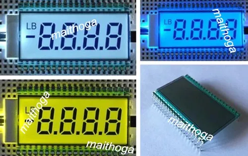 40PIN TN положительная 4 разрядная сегментная ЖК панель белая/синяя/зеленая желтая