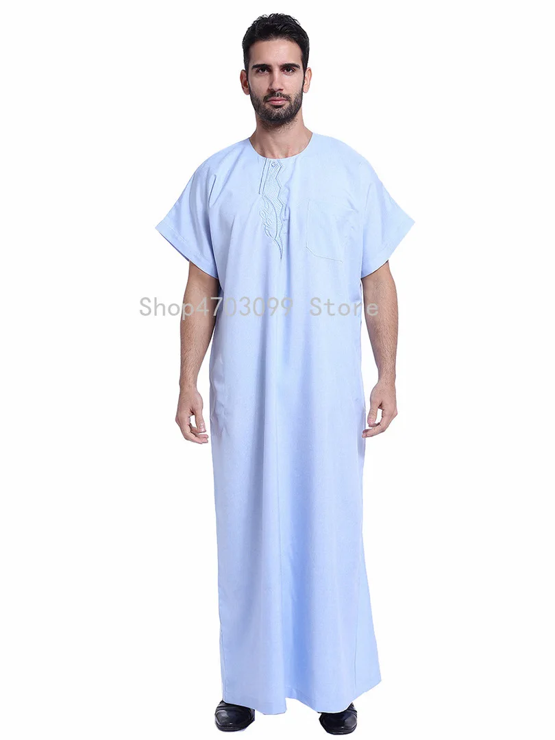Islam jubba thobe for muslim men arab clothing men dubai arabic dress men djellaba homme pakistan black robe djellaba men