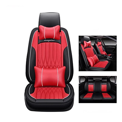 red pillow Высокое качество, кожаный чехол для автомобиля Geely Atlas Emgrand X7 EC7 GX FE1 mk, все модели, защита для автокресла, автомобильные аксессуары - Название цвета: red pillow
