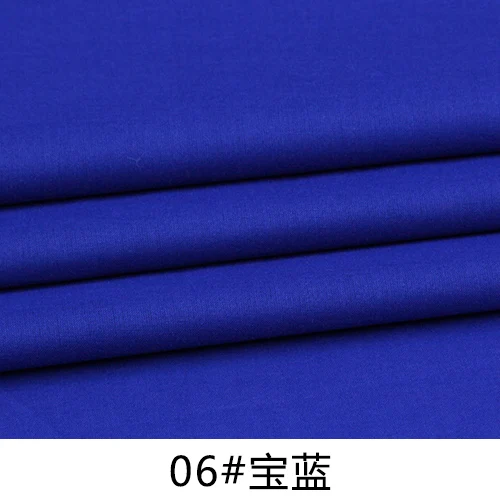 07 royal blue Хлопок, однотонный, тонкий, высокой плотности, белый, черный, красный, розовато-лиловый, синий, бежевый, серый, ткань для лета, Apperal подкладка для платья - Цвет: 07 royal blue