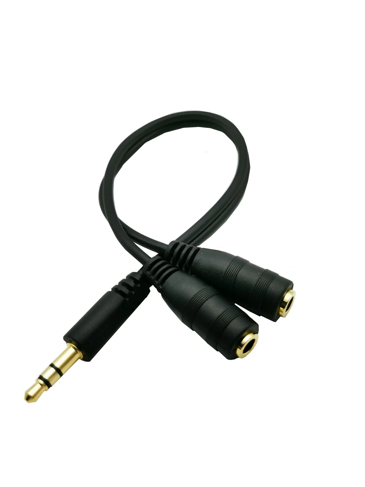Позолоченные DC3.5 штекер-гнездо для наушников один-два аудио кабель штекер