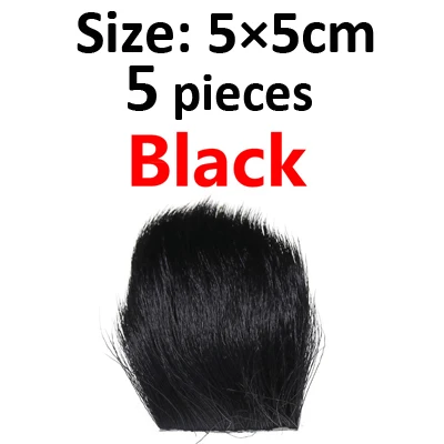 5PCS Black ICERIO 5 шт. натуральные волосы оленя для завязывания мух Сухих Мух Хоппер Caddis крылья и тела спиннинг басов жуков делая материал - Цвет: 5PCS Black