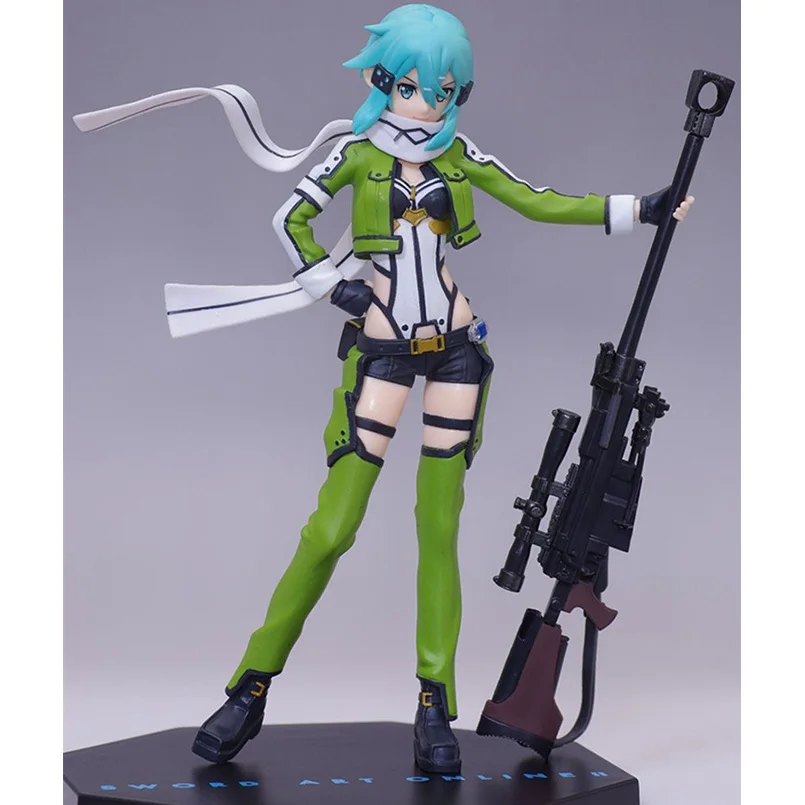 01 Японское аниме Sword Art Online Joint подвижная Синон Кирито асунаюки ПВХ фигурка игрушки украшения Коллекционная модель игрушки - Цвет: 01