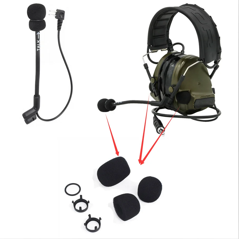 Гарнитура тактическая PELTOR сменный микрофон аксессуары для COMTAC II III IV