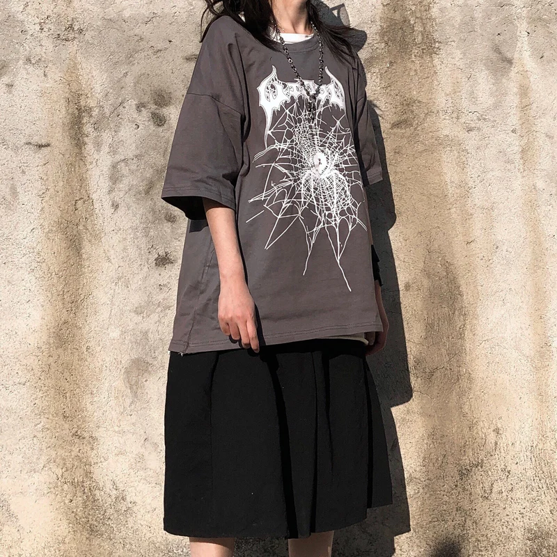 

Summer New Korean Ins Harajuku Tee Women's Clothing O-neck Loose Short Sleeve T-shirts Causal Fashion Print Ladies Tops Hipster
