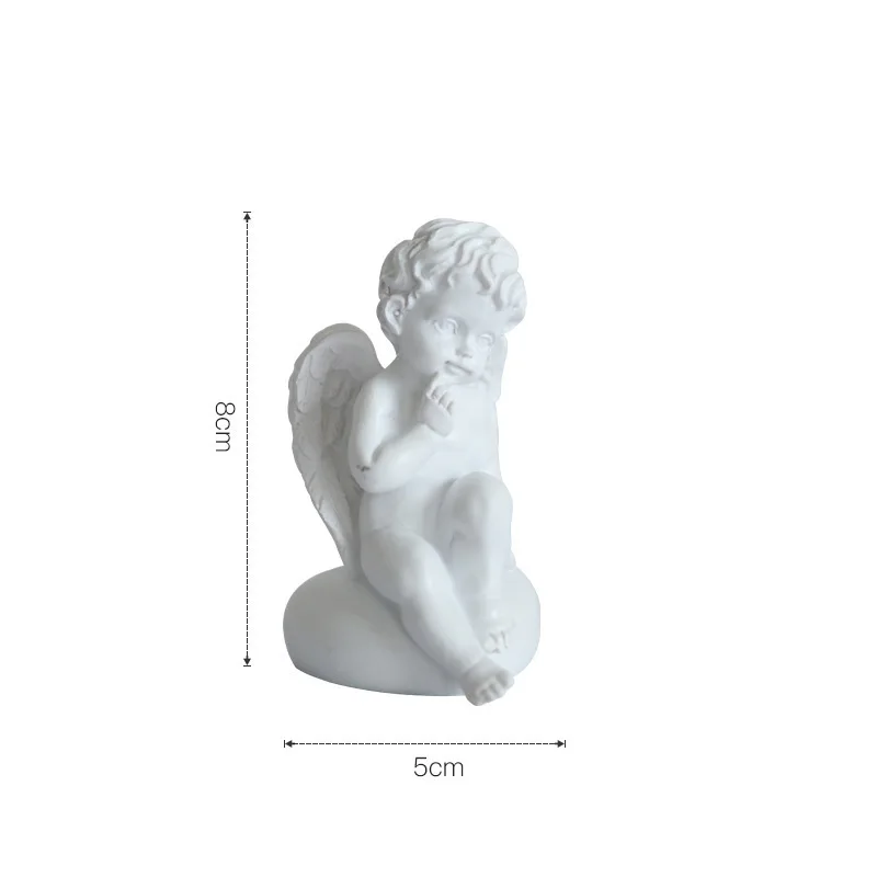 

Retro Cute Angel Resin Statues And Sculptures Girl Heart Desktop Decoration Bedroom Accessories Home Supplies Figurines